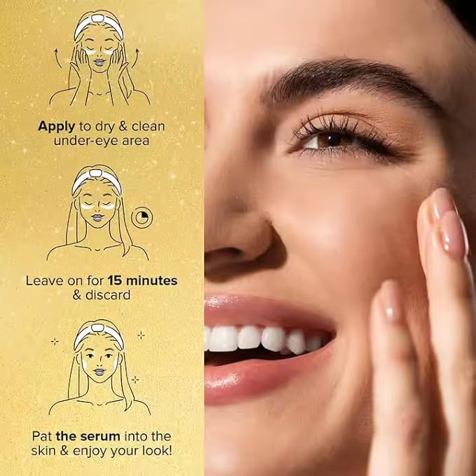 Collagen Under Eye Mask for Puffy Eyes, Dark Circles & Wrinkles – Anti-Aging Hydrogel Skincare – Korean Beauty, Vegan Self-Care Gift for Women