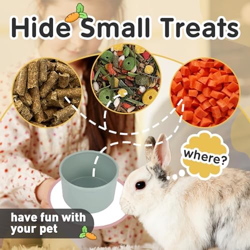 8 Pcs Stacking Cups for Rabbits, Colorful Bunny Toys for Rabbits and Small Animals, Nesting Rabbit Toys of Different Sizes, Bunny Stacking Cups for Hiding Food and Playing