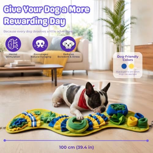 Snuffle Mat for Dogs & Cats - Slow Feeder Dog Enrichment Puzzle Toy