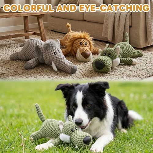 Dog Toys Indestructible Dog,Soft Chew Toy,Durable Squeaky Dog Toys for Heavy Chewers,Toy Puppy Pet Mutt Toy Plush Dog Chew Toy, Interactive Dog Toys (Green)