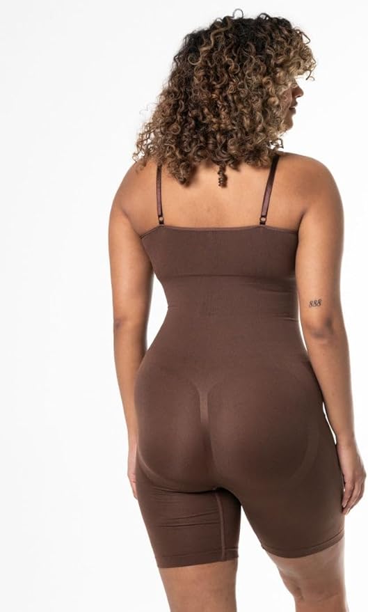 HeyShape Women's Seamless Tummy Control Waist Trainer Bodysuit - Full-Body Sculpting Shapewear with Round Neck