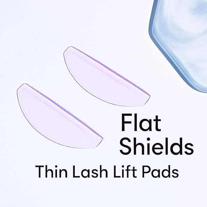 Lash Lift Shields Flat, Lomansa Korean Lash Lift Pads Super Sticky Glueless For NO.1 Perm Soften Lash Lift Rods (Purple)