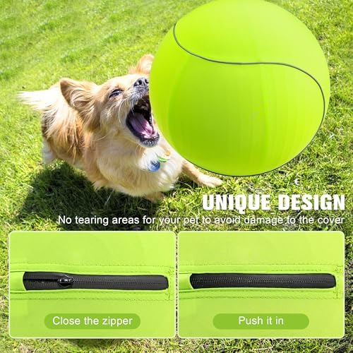 ANC POP 20" Herding Ball for Dogs & Horses with Green Nylon Cover, for Australian Shepherd Training Toy, for Small & Medium Pets Outdoor Play & Exercise
