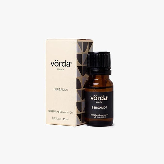 Vorda Italy Bergamot Single Noted Scented Oil - 1/3 fl. oz, Perfect for Aromatherapy Essential Oil for Diffusers, Skin Use Massage Oil, Candle Making