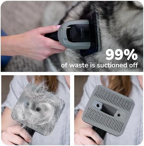FURME Ultra Pet Grooming Vacuum Kit - Cat & Dog Grooming Kit for Easy Pet Care at Home, Quiet & Safe Dog Hair Remover Machine with Brush, Clipper, Shedding & Cleaner Tools & 4.5L Canister