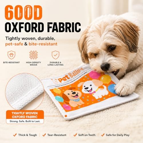 Durable Newspaper Dog Toy, 2026 New Pet Balloon Indestructible Newspaper Dog Toy Crinkle Squeaker Interactive Dogs Toys for Small Medium Dogs Aggressive Chewers, Washable Bite Resistant(2-Pack)
