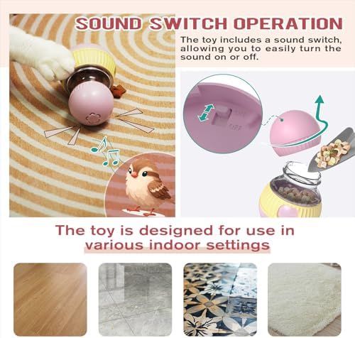TLKNG Cat Enrichment Toy, Treat Dispenser Ball for Indoor Kitten Puzzle Toy