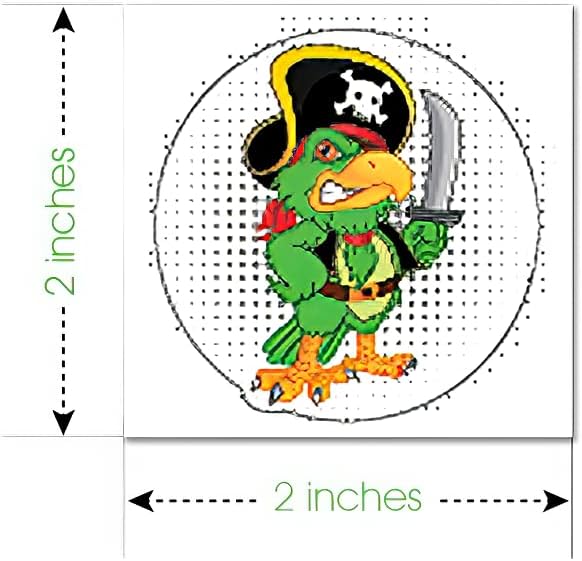 ArtCreativity Pirate Individual Temporary Tattoos for Kids - Pack of 144 Pre-Cut Pirate Tattoos in Assorted Designs, Non-Toxic 2 Inch - Pirates Birthday Party Favors and Goodie Bag Stuffers