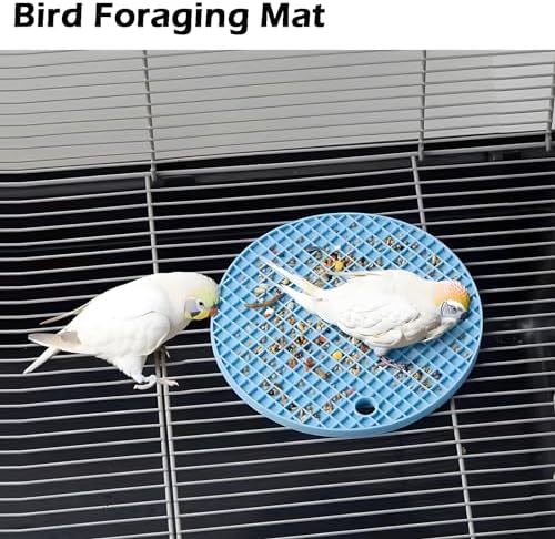 2Pcs Bird Foraging Toys, Slow Feeder Mats for Health, Dishwasher-Safe