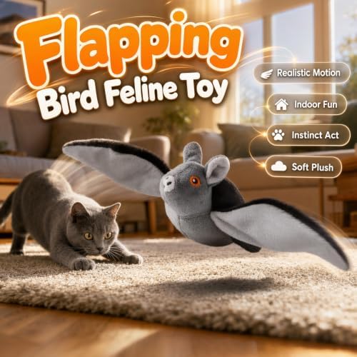 Flying Bat Dog Toy, Flapping Wings Interactive Pet Toy, Flying Squirrel