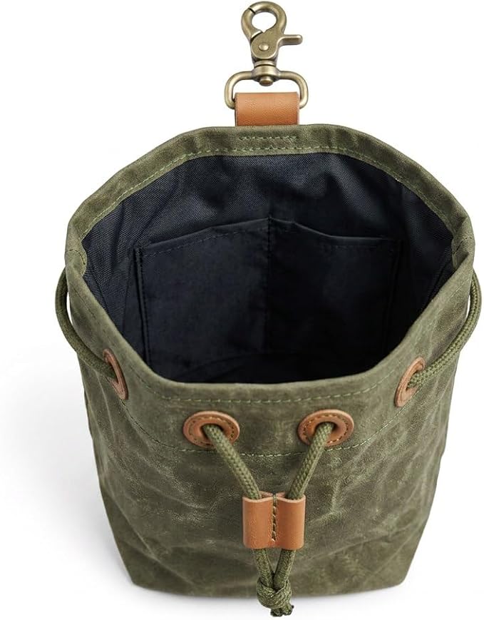 Ecoemanations Waxed Canvas Dog Treat Pouch & Poop Bag Dispenser Set