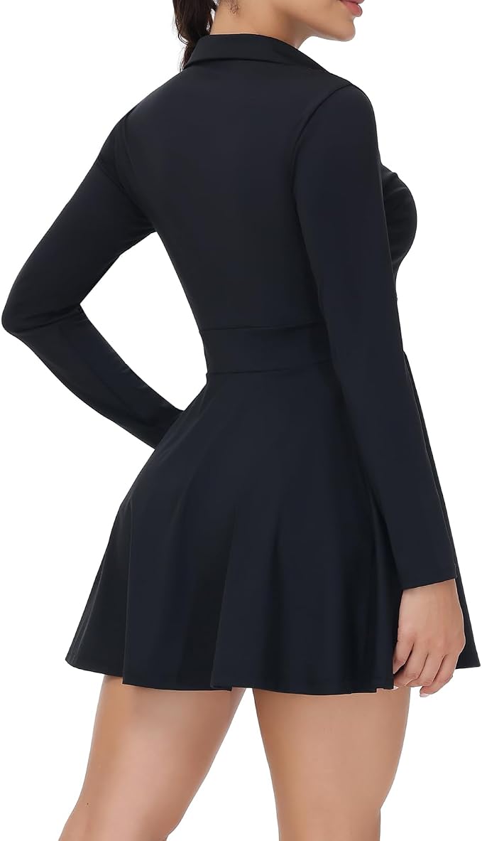 Cute Golf Tennis Dress Workout Athletic Dresses for Women with Shorts Pockets 2 Piece Sets Outfits Summer Clothes