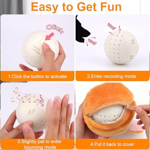 Mity rain Interactive Dog Toys with Thicken Plush, Moving Dog Toy