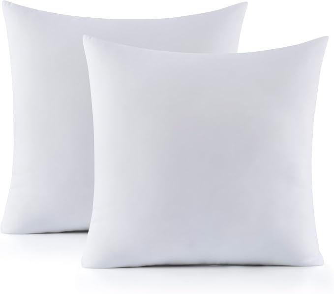 26X26 Pillow Inserts - Throw Pillow Set - Cushion Inserts for Decorative Throw Pillows Covers - Soft & Supportive Pillows for Couch, Sofa, Bed, or Chair, 2 Pack - 26" x 26"