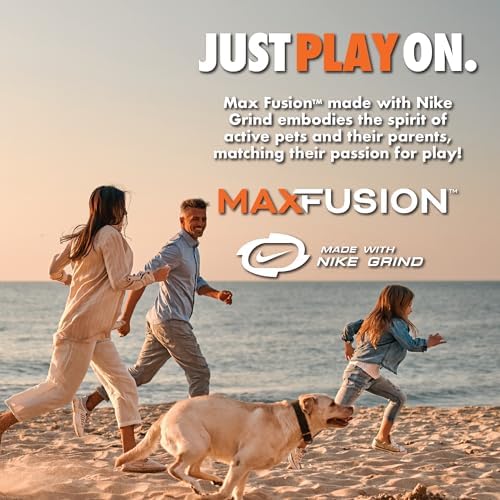 Max Fusion Spiro Football Dog Toy, Large, Blue, Made with Nike Grind
