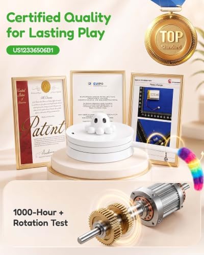 PetsBusy Automatic Hide &Seek Interactive Cat Toys for Indoor Cats,[Week-Long Big Battery] Rechargeable Smart Touch-Activated Kitten Toy with Moving Rainbow Tail for Bored Adult Cats,