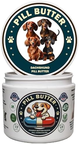 Peanut Butter Dog Pill Wrap - Dachshund Label