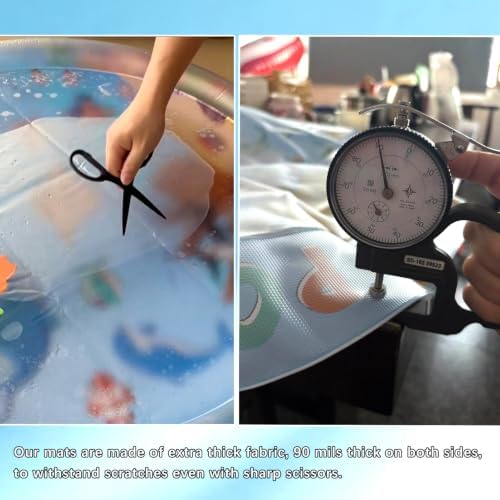 2Pcs Extra Thick Pet Sensory Play Mat and Air Pump, Interactive Cats Toy,S