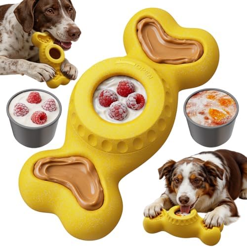 KADTC 3-in-1 Frozen Treat, Lick, Tough Chew Dog Toy for Medium/Large Dogs
