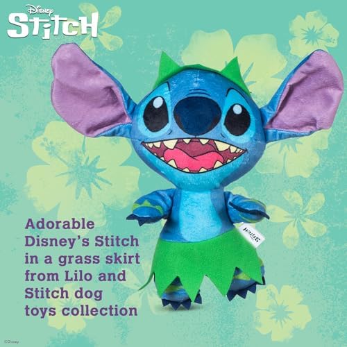 Disney for Pets Lilo and Stitch Bow Wow Luau Plush Dog Toy, 9 Inch