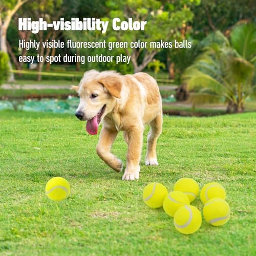 Pet Prime Dog Toy Tennis Ball 6 Pcak 2.5 Inch for Max Automatic Ball Lanucher Interactive Pet Balls for Exercise Training Play Fetch