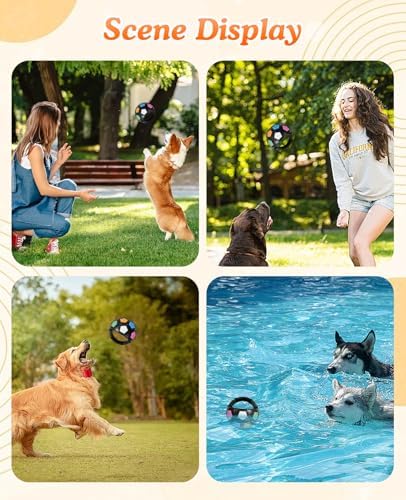 TPR Dog Soccer Ball Toy with Handle, Mellow Dog Calming Ball, Durable Interactive Animal Football Toys Without Squeaky Tennis Inside