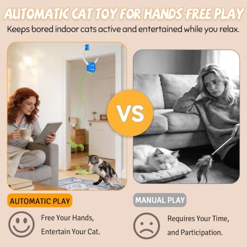 Door Frame Cat Toy for Indoor Cats, Automatic Hanging Toy