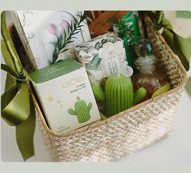 4 Pack Cactus Candles Arizona Gifts, Desert Cake Table Mexican Favors | Mini Scented Succulent, Tropical Desert Style, Texas & New Mexico Souvenir, Holiday Gift for Friends, Teachers & Women