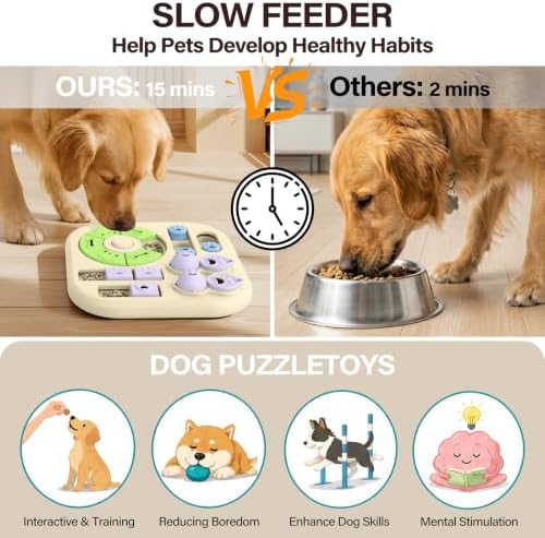 Easy-Clean Dog Puzzle Toy: 11"*11" Anti-Slip, for Small/Medium Dogs