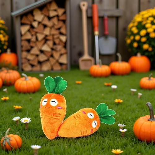 1Pc Orange Soft Puppy Pet Supplies Cute Carrot Plush Chew Squeaker Sound Squeaky Toys for Dog Cat Birthday Xmas Gifts Pet Supplies Puppy Toys