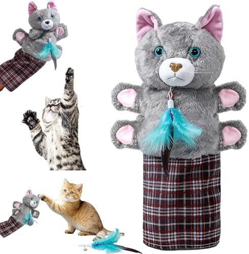 oyeftp Cat Toys, Cat Wrestling Glove, Cat Wrestling Puppet, Hand Puppets with Tough Padding for Safe and Fun Interactive Toys for Cats and Dogs