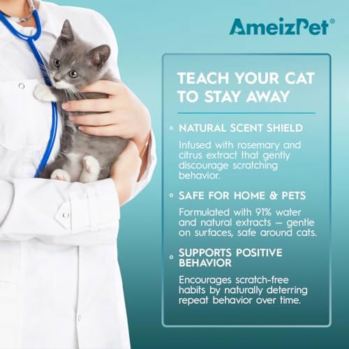 AmeizPet Cat Scratching Deterrent Spray, 1.69 fl oz (50 ml)