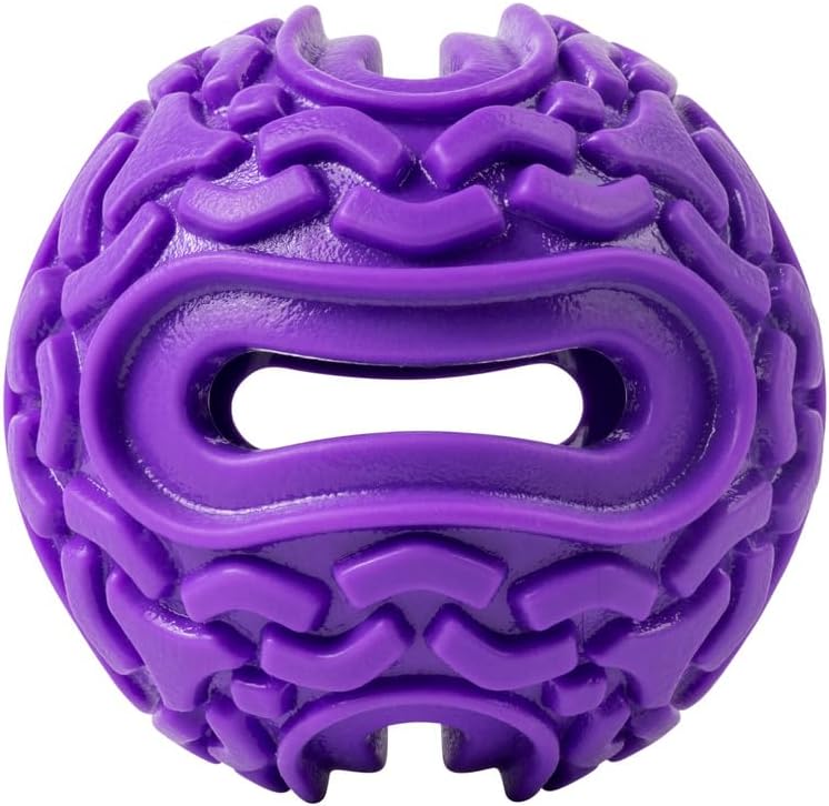 KONG Squeezz Flex Ball – Flexible Treat & Chew Holder for Dogs – Interactive Dog Toy for Fetch, Floating, & Travel – Holds Treats, Chews, & Bully Sticks (Medium/Large)