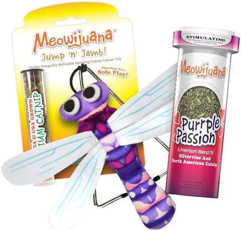 Meowijuana Jump 'n' Jamb Dragonfly Cat Toy and Catnip Blend | High Potency