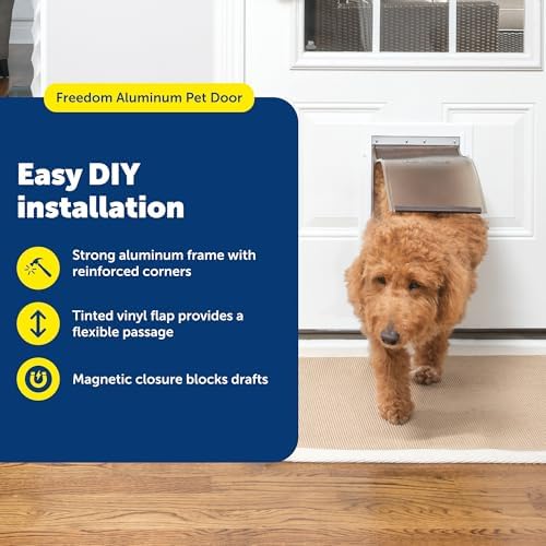 PetSafe Freedom Aluminum Pet Door Medium, White
