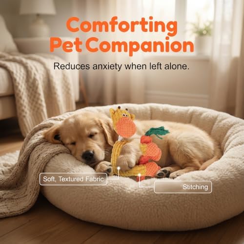 Indestructible Dog Toys for Aggressive Chewers, Squeaky Plush Chew Toy