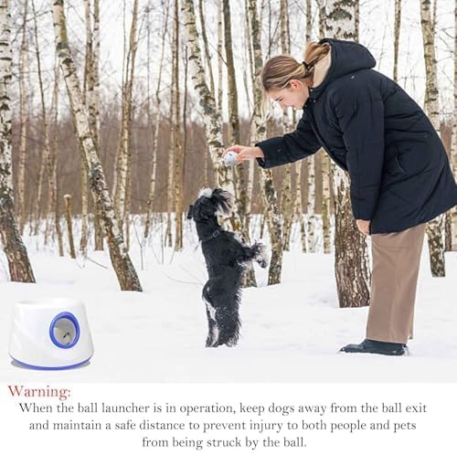 Automatic Dog Ball Launcher, with 6 2.3" ETPU Balls, for Small/Medium Dogs
