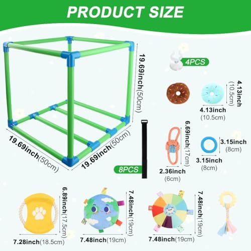 Puppy Play Gym with 8 Hanging Interactive Toys & 4 Suction Cups
