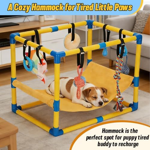 Puppy Play Gym with 8 Hanging Toys