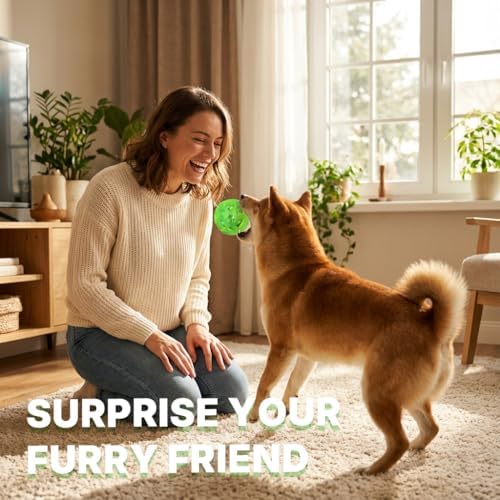 Dog Toy Balls, Dog Ball with Built-in Rope Toys, Dog Chew Toy for Boredom