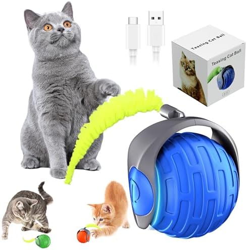 Cat Toys,Interactive Cat Toys Ball for Bored Indoor Cat,Blue