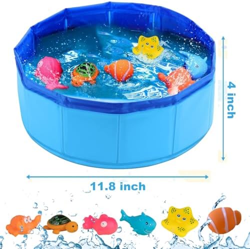 Cat Pool Toy with Fish, Portable Pet Pool Toy, Pet Water Toys for Indoor, Self Play Pet Toys, Funny Interactive Cat Toys