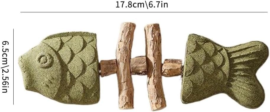 3 Pack Cat Chew - Fix Cat Dental Health, Catnip Toys for Indoor Cats, Natural Fishbone Cats Dental Toy, Durable Feline Tooth Care Tool, Kitten Teeth Cleaning Care Sticks, Catnip