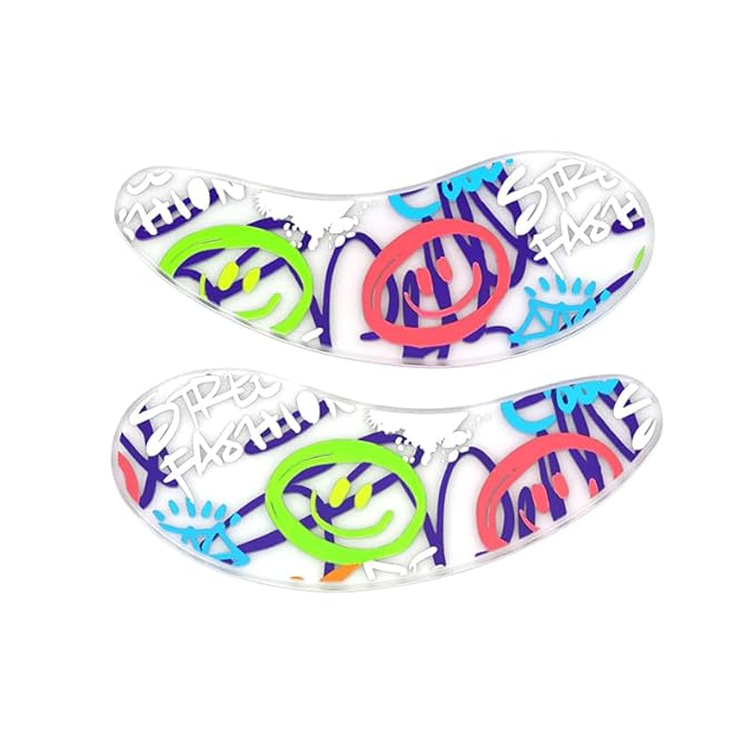 Self Adhesive Silicone Under Eye Pads, Reusable Moisturizing Under Eye Patches for Lash Lift & Eyelash Extensions,Soft Lash Extension Tools Eye Gel Pads for Salon & Home Use(Street Graffiti)