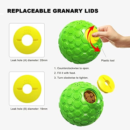 Dog Puzzle Toy – Durable Squeaky Chew Toy for Medium & Large Dogs, Treat Dispenser for Slow Feeding & Interactive Play (Green)