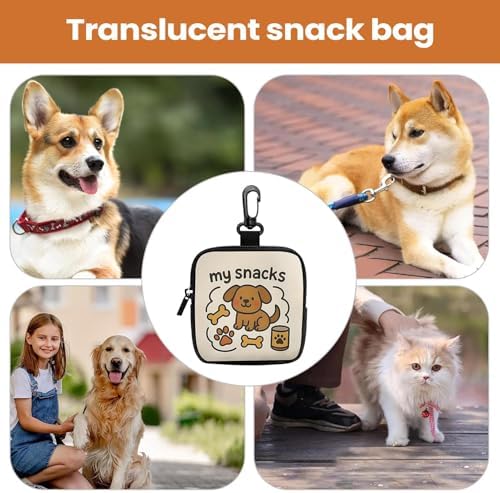 Dog Treat Bag – Portable Training Pouch | Treat Dispenser for Dogs & Puppies, Hands-Free Snack Storage for Training & Walking, Ideal Outdoor Camping, Hiking, Travel and Daily Use