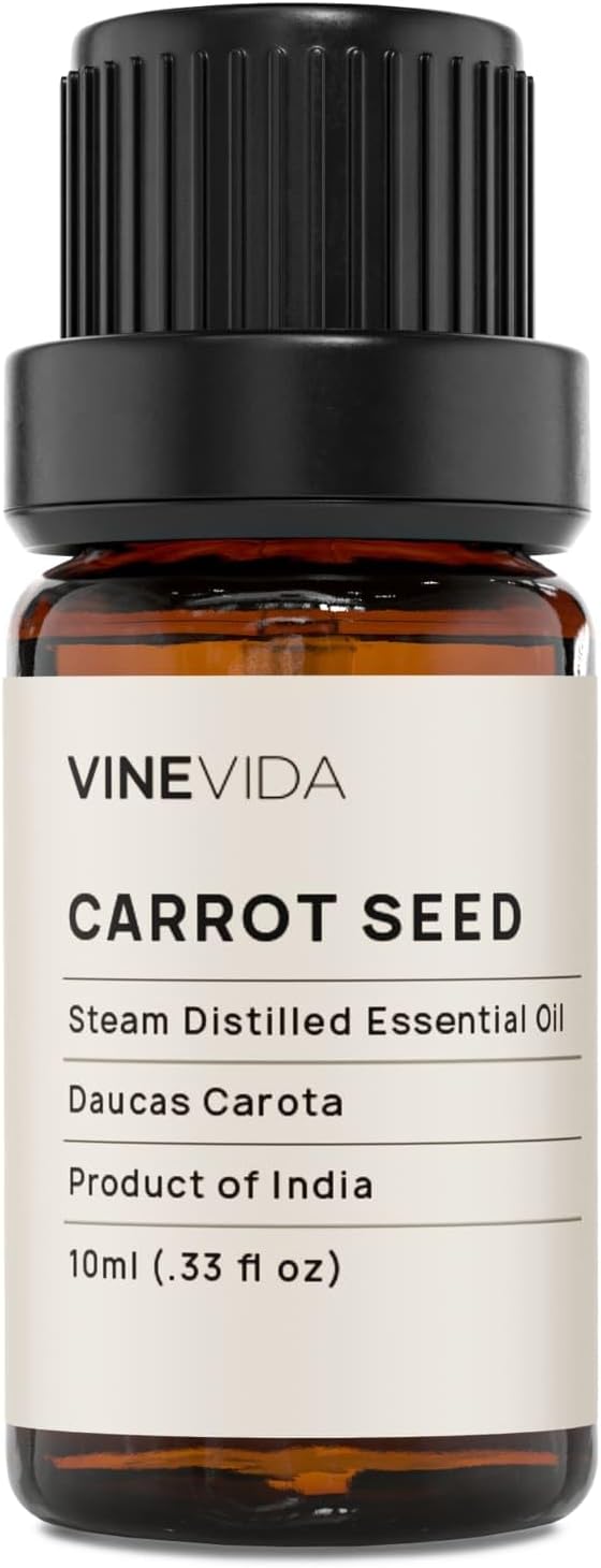VINEVIDA Carrot Seed Essential Oil 10 mL - Undiluted for Candlemaking and Soap Making - DIY Candle Scents