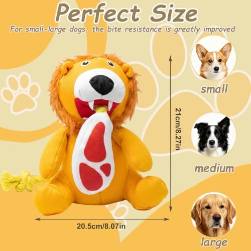 Durable Squeaky Plush Rope Dog Tug Toy for Large Aggressive Chewers