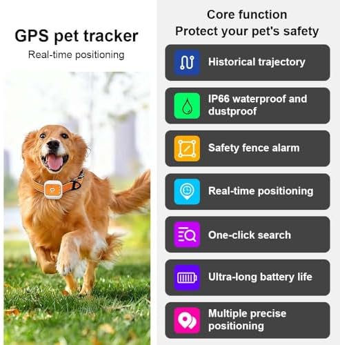 Pet GPS Tracking Collar for Fence & Dog Training with Wireless Monitoring, No Subscription, Waterproof, Long Battery Life, iOS & Android App (15-22 inches, Large)