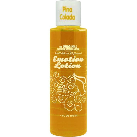 Edible Water Basesd Original Flavored Warming Massage Oil PINA COLADA by Emotion Lotion 4oz